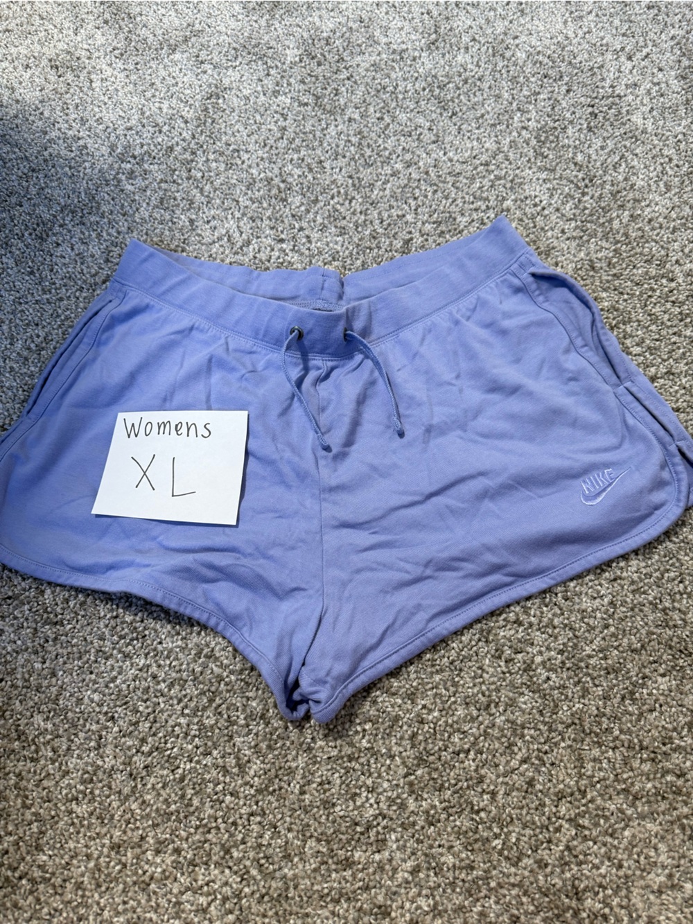 Nike Women's Light Purple Drawstring Athletic Shorts